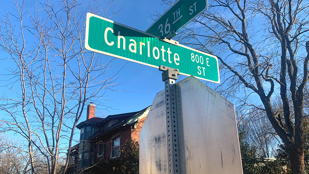Charlotte Street, the sign pictured here, was named after prominent early KC figure, Charlotte Campbell. Campbell was the wife of John Campbell, and was a descendant of the Duke of Argyll.