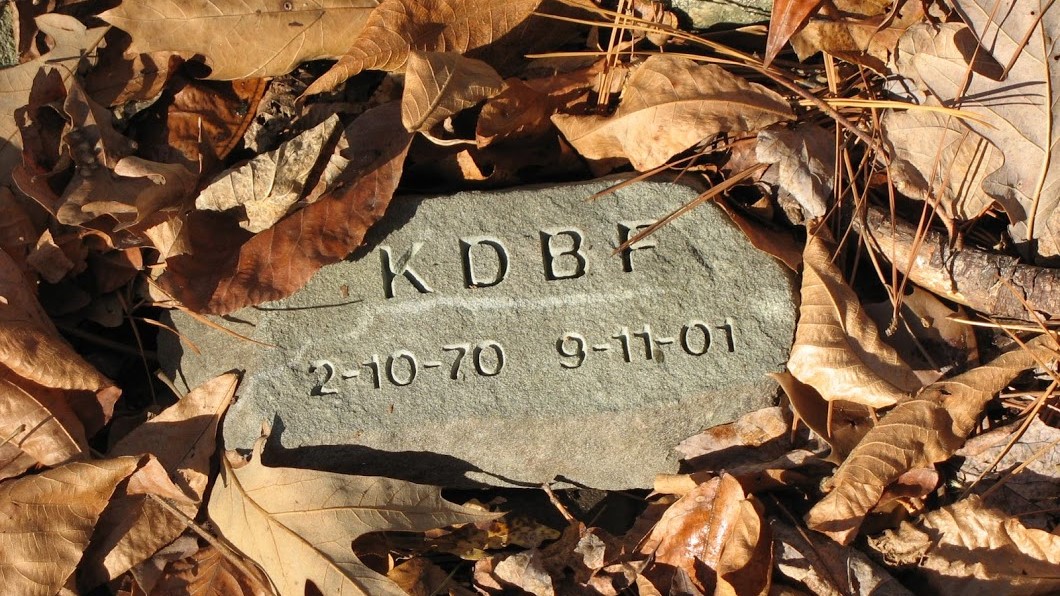 The burial stone of Karleton Douglas Beye Fyfe