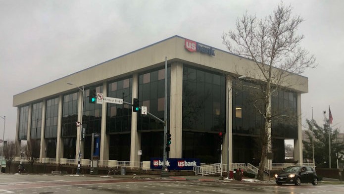 US Bank building at Main and Armour