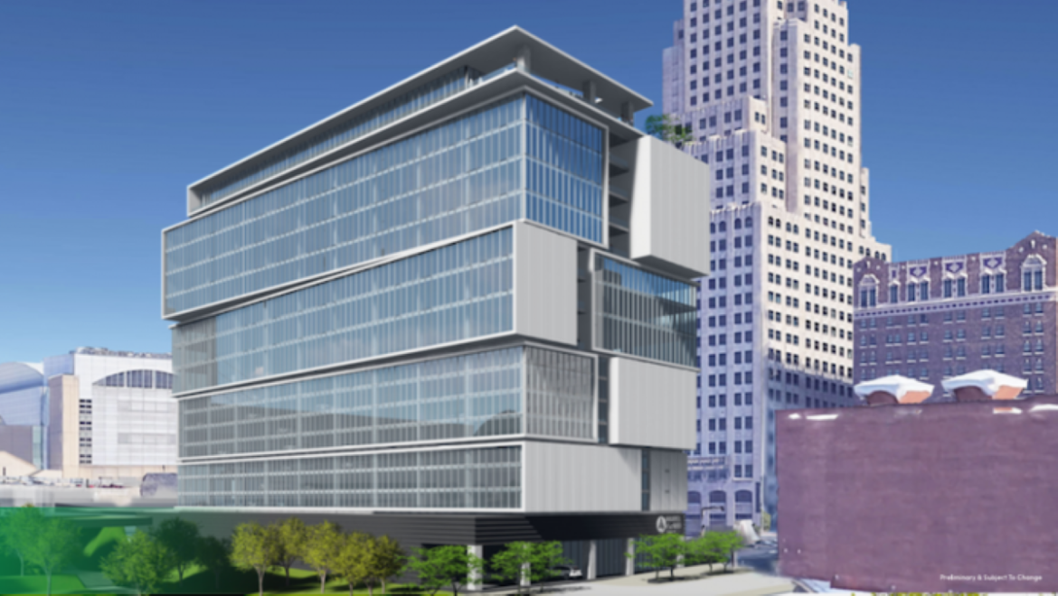 The 18-story Waddell & Reed headquarters is now under construction at the southwest corner of 14th and Baltimore.