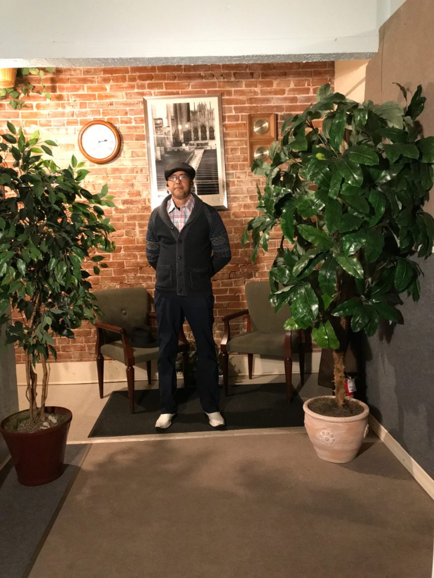 Yosmel Serrano stands in the entryway of his theater. (Contributed)