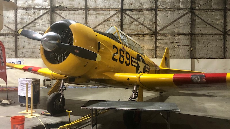 A World War II era Navy SNJ trainer