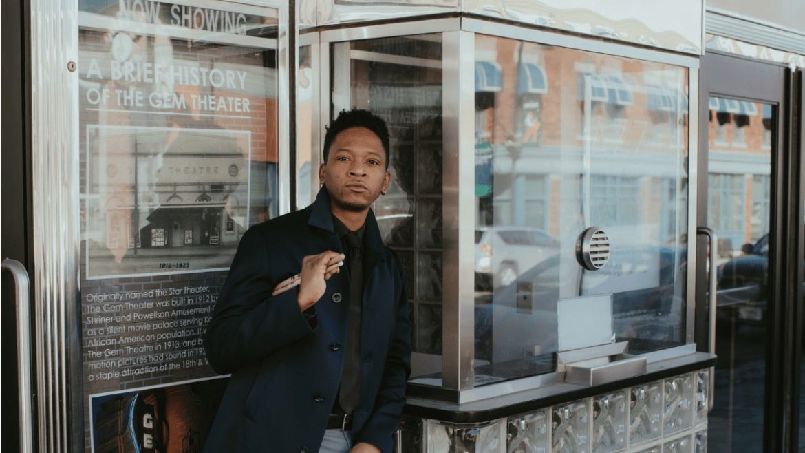 Kansas City jazz drummer Tyree Johnson in Kansas City’s 18th & Vine District.