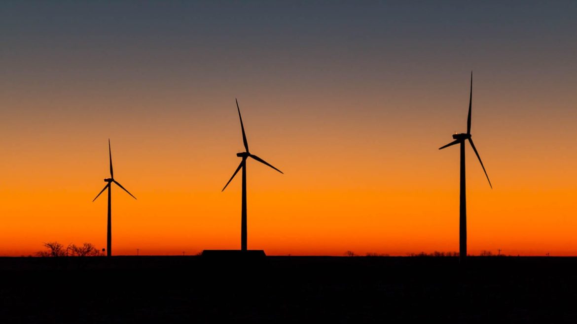 A wind farm in Ellsworth County, Kansas.