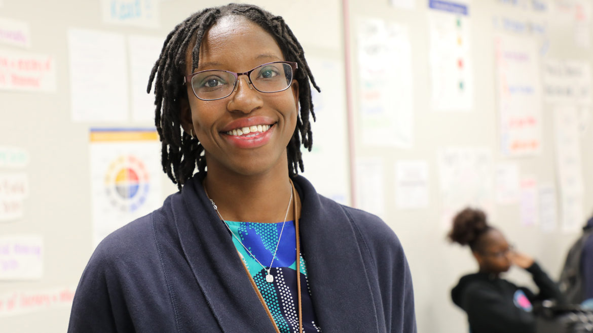 Tymia Morgan is a teacher at Central High School. She is one of two educators in Kansas City who will implement the 1619 curriculum in classrooms.