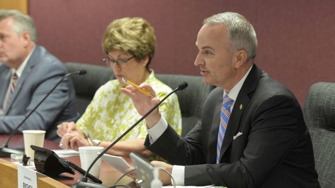 Rep. Doug Richey, R-Excelsior Springs, and Sen. Cindy O’Laughlin, R-Shelbina, during a Joint Committee on Education hearing on critical race theory on July 19, 2021.