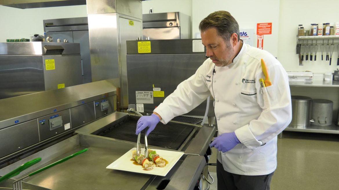 The COVID-19 pandemic has done nothing to change the work style of Eric King, chef manager at the University of Kansas Health System.
