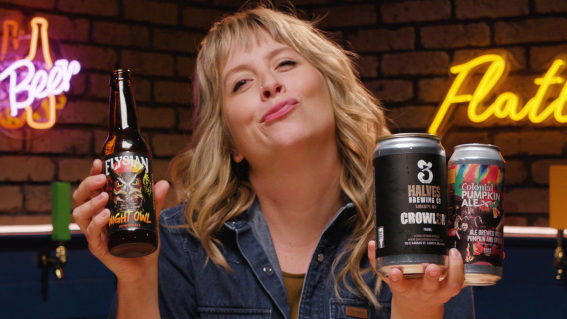 Tap List beer enthusiast Cassie Niemeyer taste testing pumpkin ales.