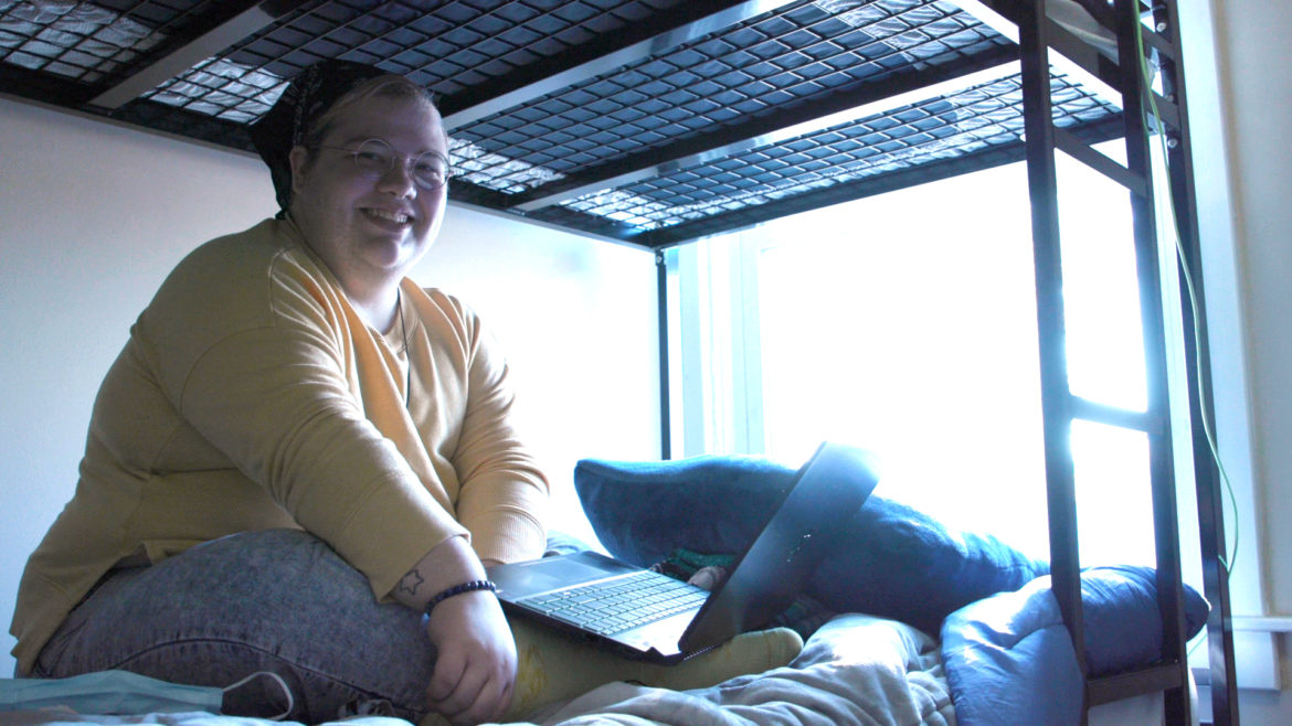 Xander Stephens found help at Pride Haven, an overnight shelter that serves homeless LGBTQ people.