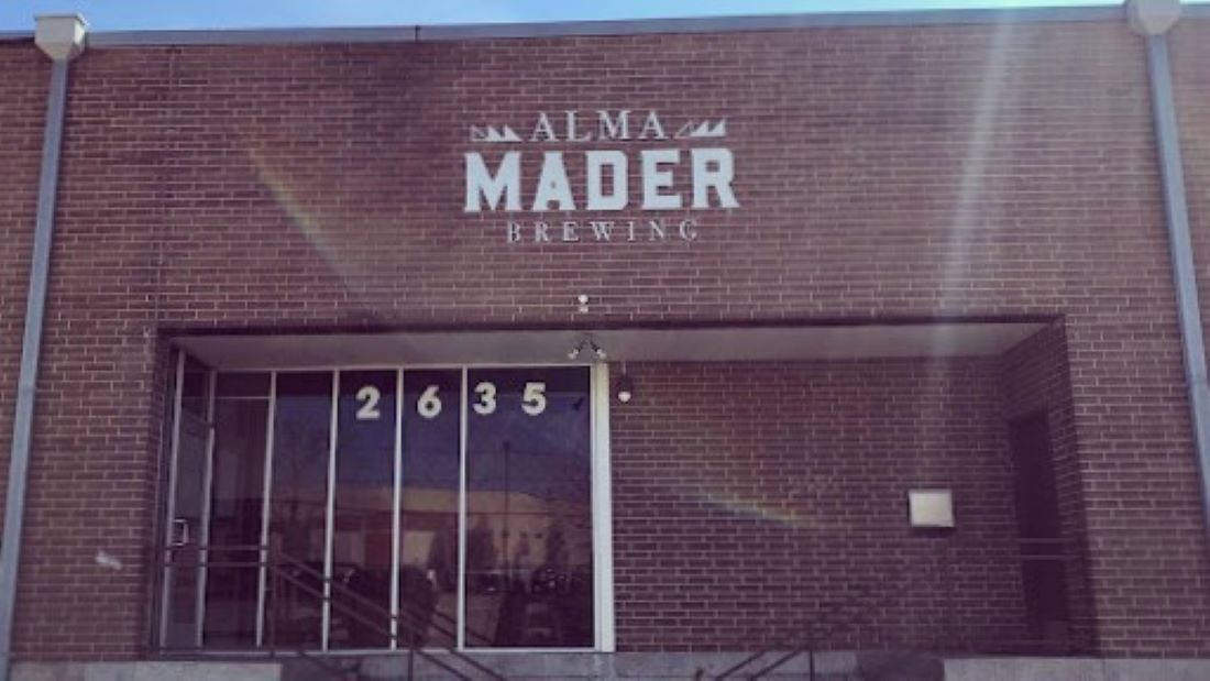 Exterior view of Alma Mader Brewing.