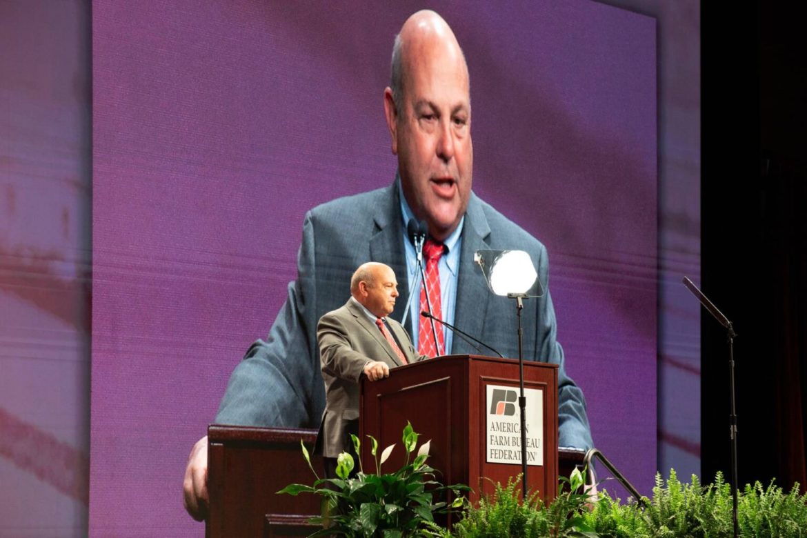 American Farm Bureau Federation president Zippy Duvall spoke at the organization’s 2022 annual convention in Atlanta.