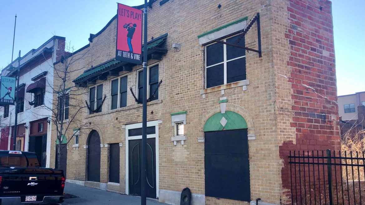 The façade of the historic Eblon Theater at 1822 Vine St.