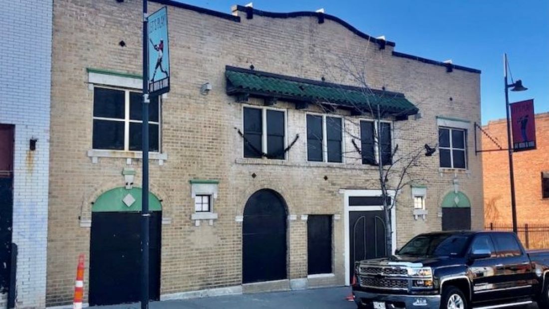 The façade of the historic Eblon Theater at 1822 Vine St.