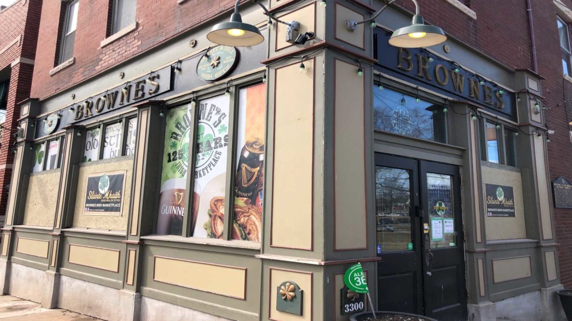 Storefront of Browne’s Irish Marketplace