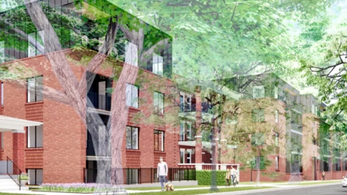 Rendering of the Jamestown Square apartment complex