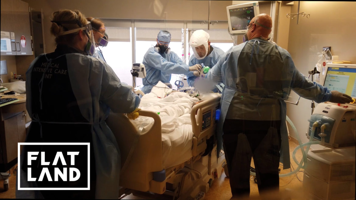 Flatland, doctors in hospital with patient