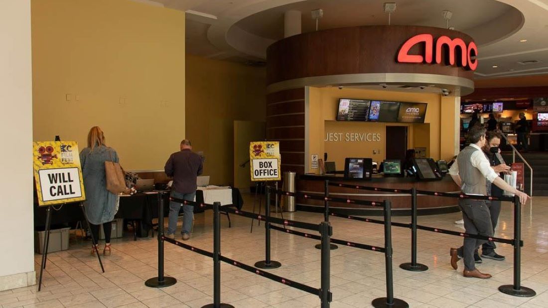 Kansas City FilmFest International guests pick up tickets for screenings at the festival box office.