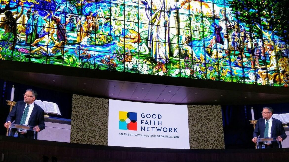 Rabbi David Glickman of Congregation Beth Shalom tells a community gathering at the United Methodist Church of the Resurrection that “something better” than the current piecemeal ways of dealing with homelessness and mental health crises is possible in Johnson County.