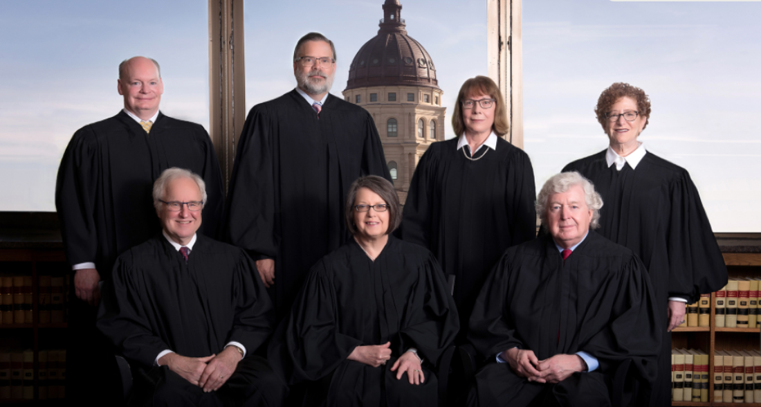Group picture of the members of the Kansas Supreme Court.