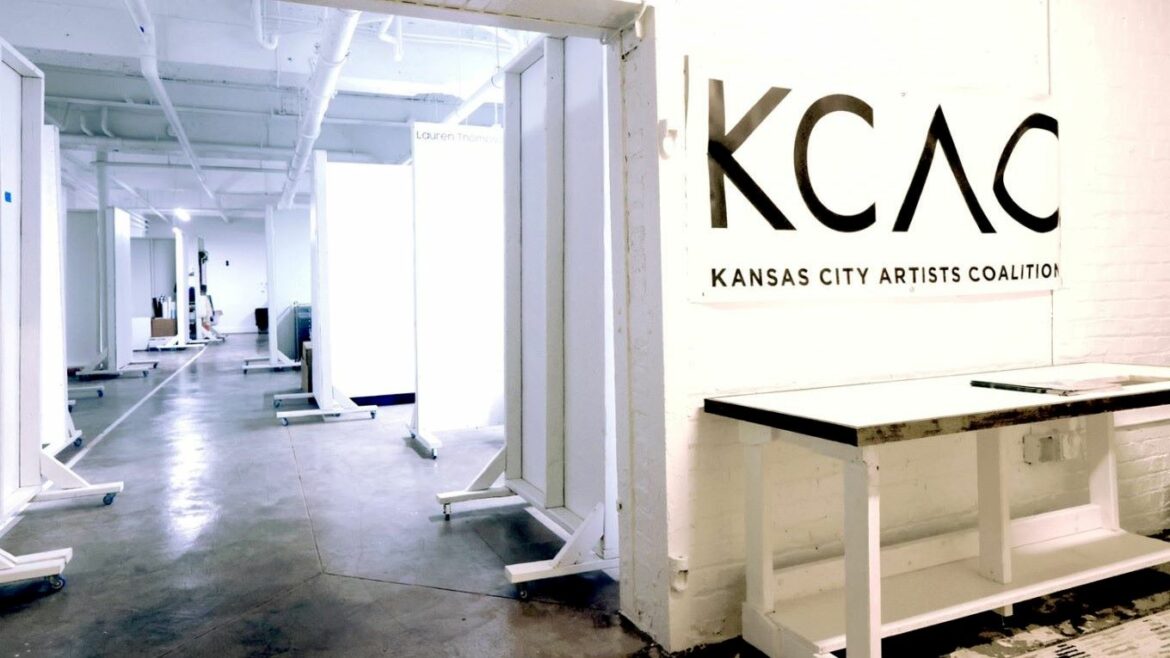 Interior view of the Kansas City Artists Coalition's second artist studio space called Wonder Studios at 2999 Troost Avenue.