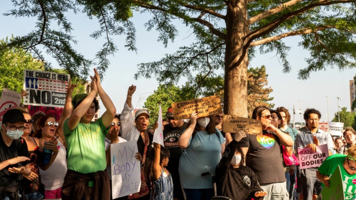 Pro-choice rally at Mill Creek Park.