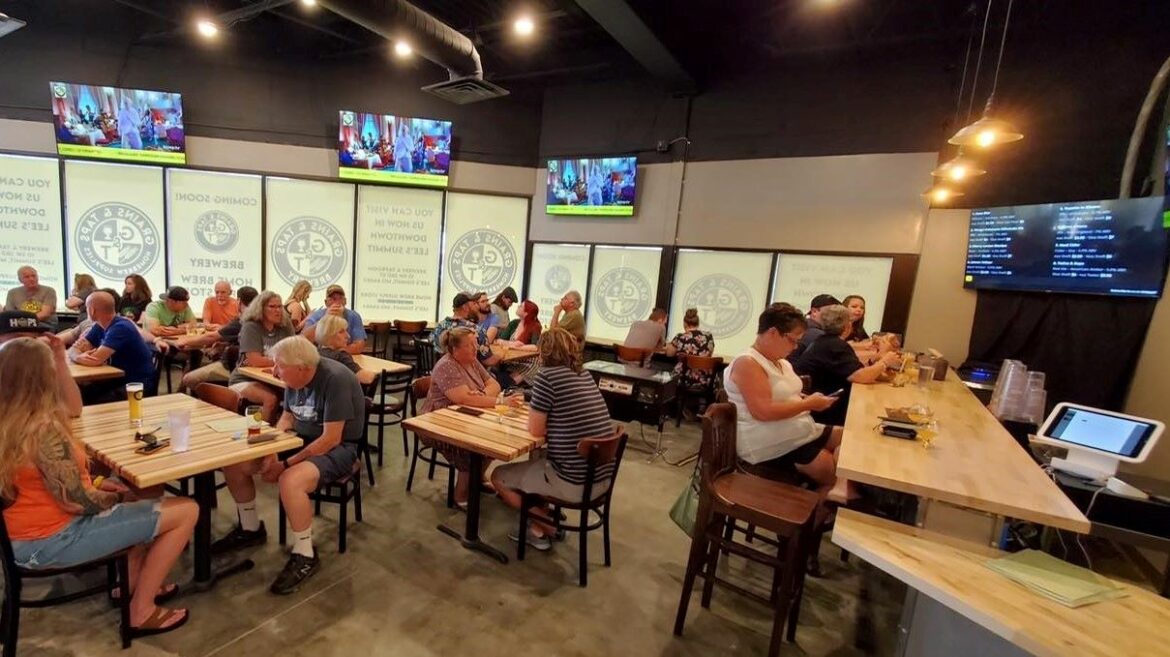 Interior view of Grains & Taps’ new Pine Tree Plaza location.
