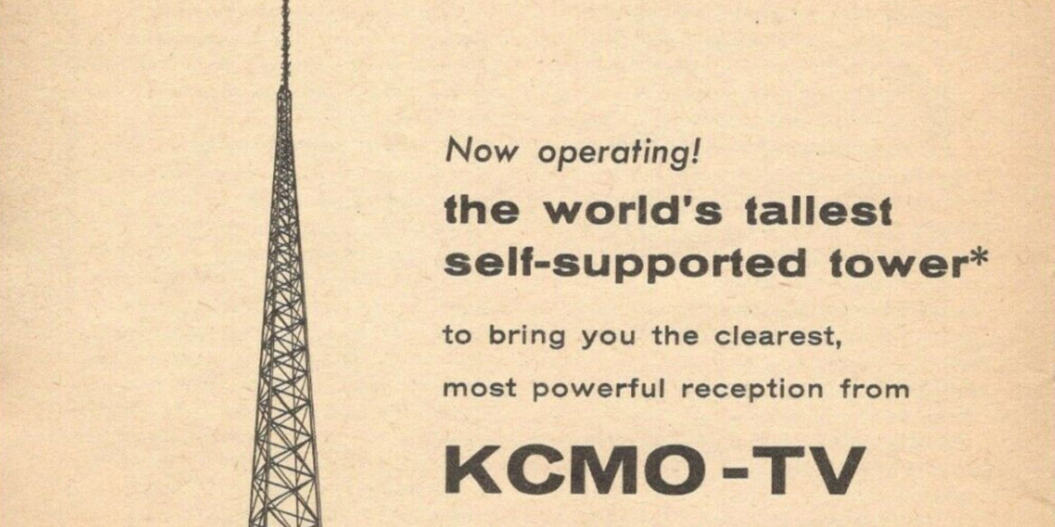 An advertisement of the KCMO-TV Tower from the '60s. (eBay)