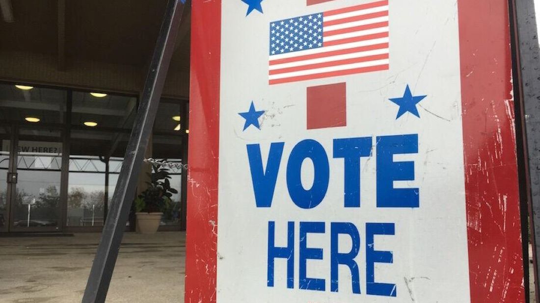 A sign outside a polling place in Missouri.