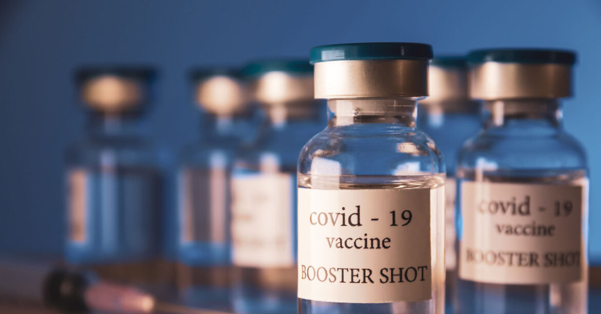 Viles of the new COVID-19 booster shot.