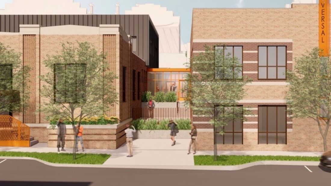 The historic former MGM and Columbia, later Universal, Pictures buildings on West 18th Street in Film Row would be combined to become an office project.