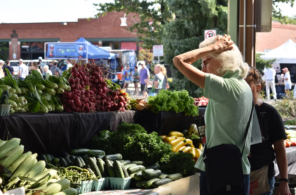Shoppers at the Overland Park Farmers Market.