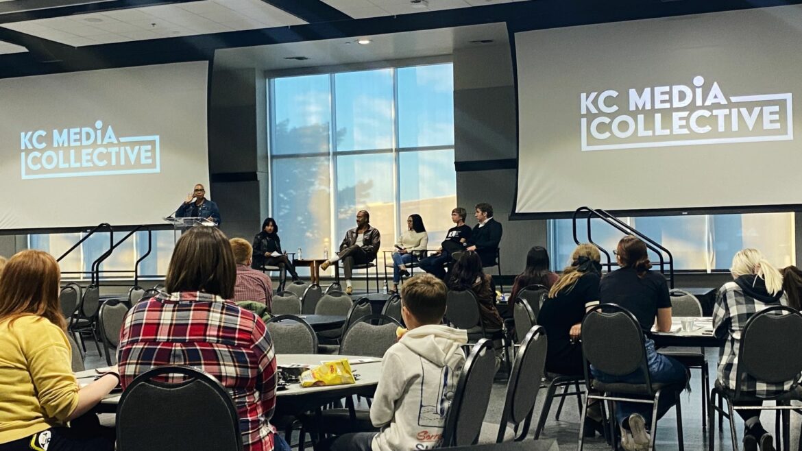 Panelists on stage at "The Politics of Generation Z" event.