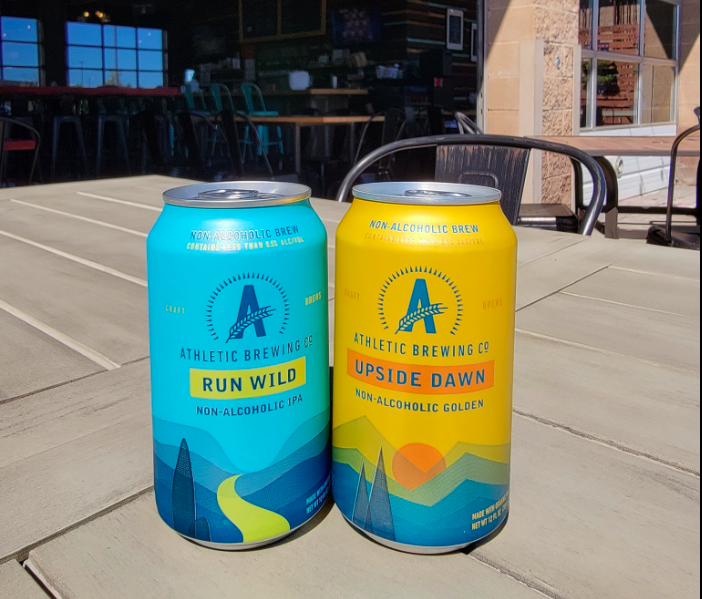 Two of Athletic Brewing Co.'s non-alcoholic beers.