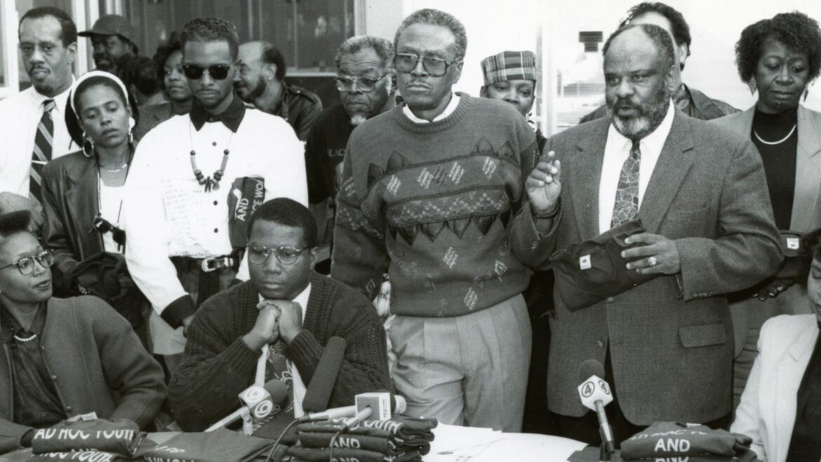 Alvin Brooks and members of the AdHoc Group Against Crime.