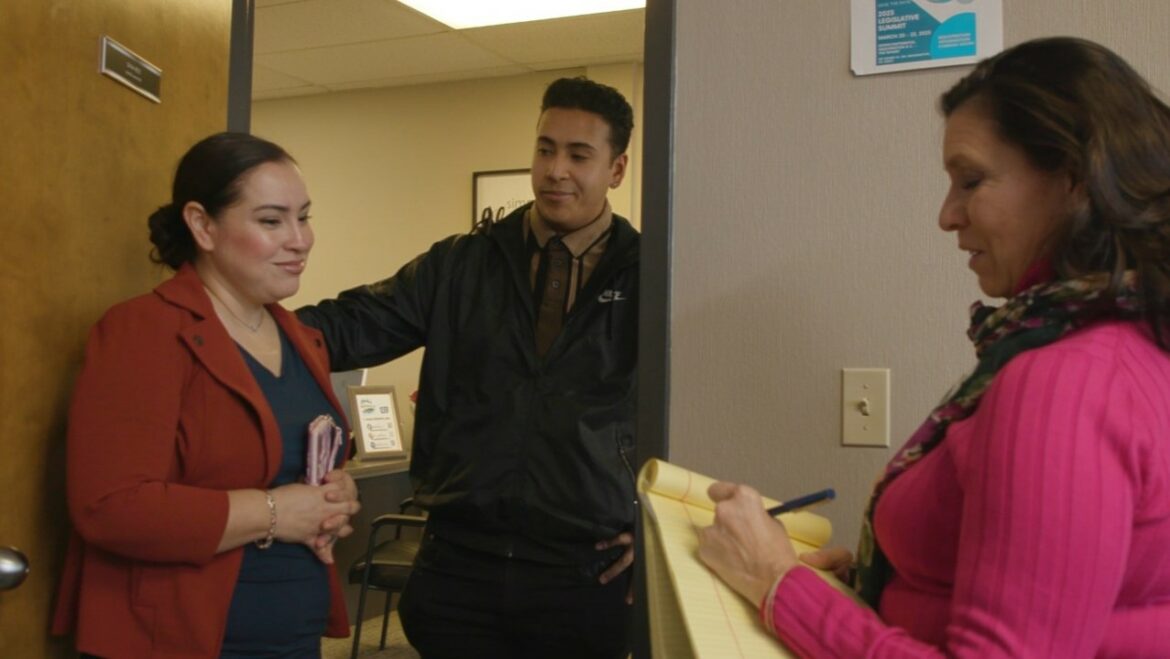 Maria Morales her son Carlos, a graduate of Shawnee Mission South High School, are part of the family team managing their janitorial service firm, which is trying to expand, but has difficulty finding enough willing, qualified workers to hire.