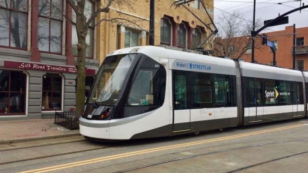 KC Streetcar in the River Market.