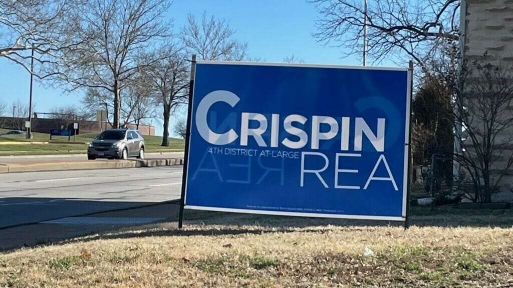 A Crispin Rea campaign sign in Kansas City.