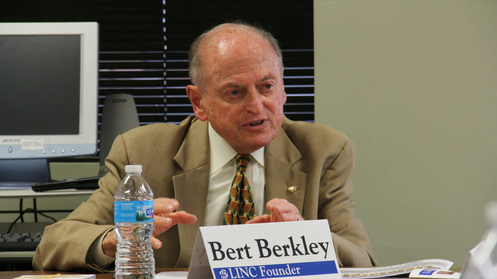 Civic leader Bert Berkley, founder of LINC.