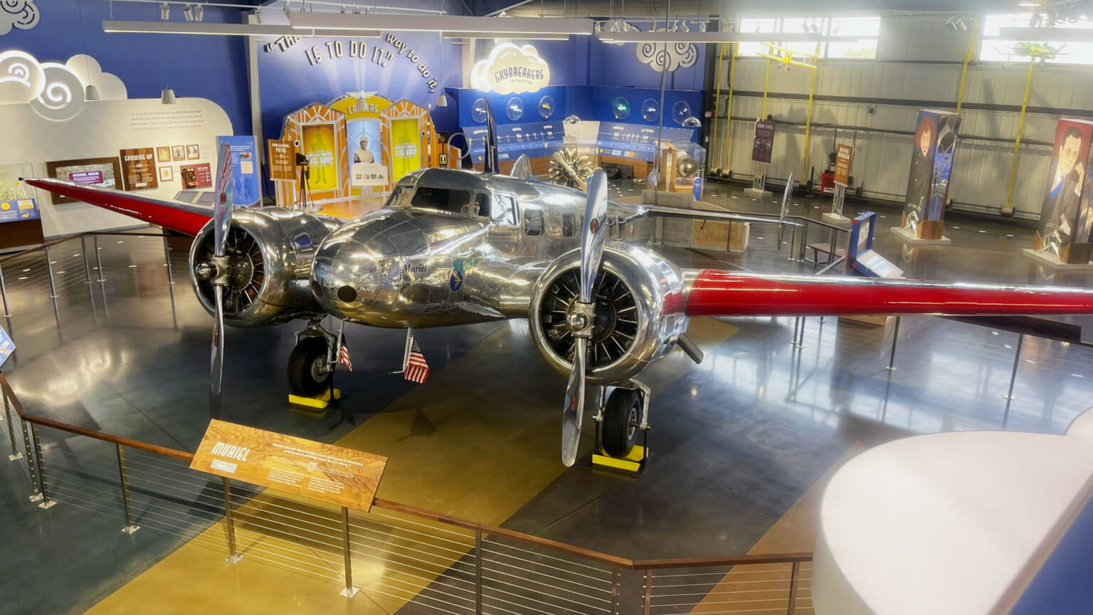The centerpiece of the new Amelia Earhart Hangar Museum in Atchison is the plane Muriel, named for Earhart’s younger sister, Grace Muriel Earhart Morrissey. The plane is the one remaining Lockheed Electra 10-E, which Earhart piloted on her final voyage.