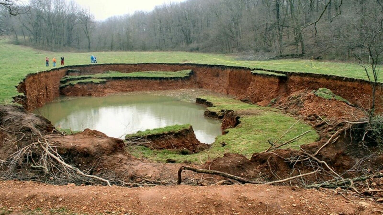 A sinkhole in Barry County, Missouri.