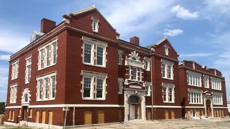 The exterior of the Attucks School today.