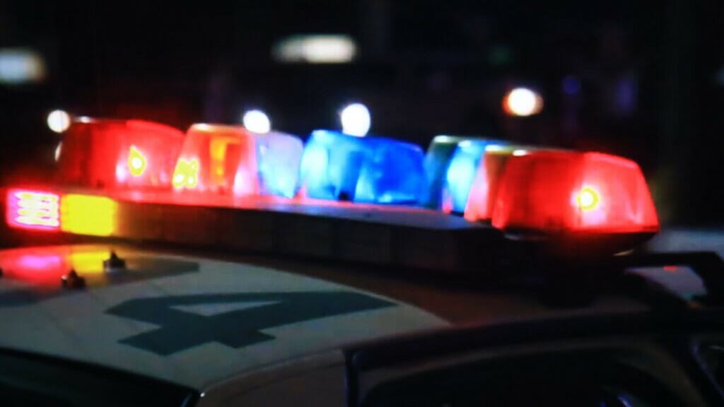 Police car lights.