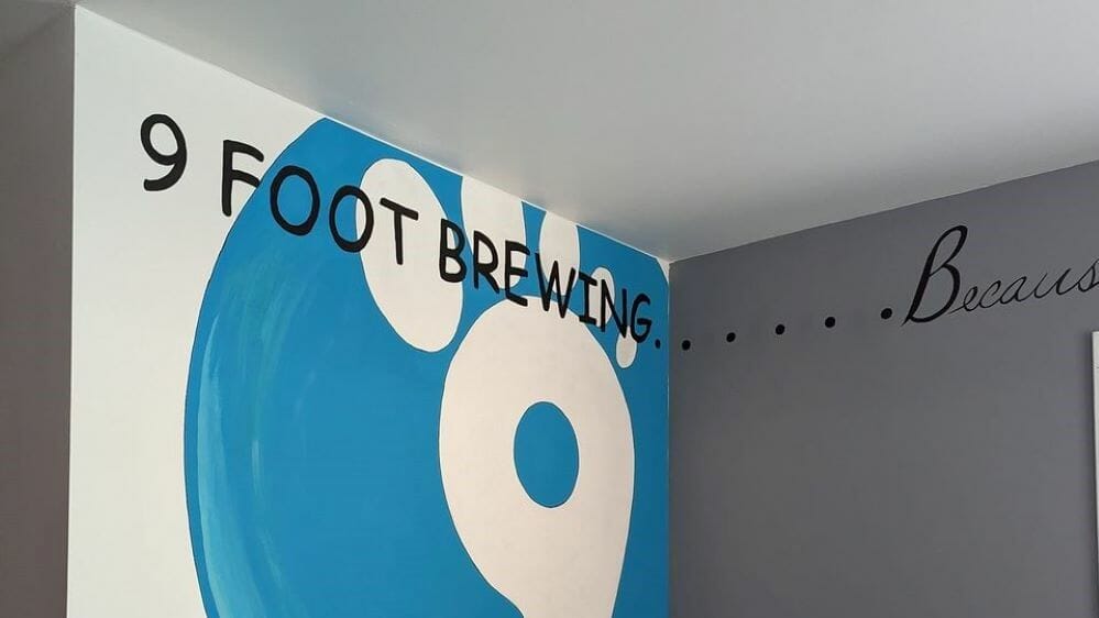 9 Foot Brewing sign.
