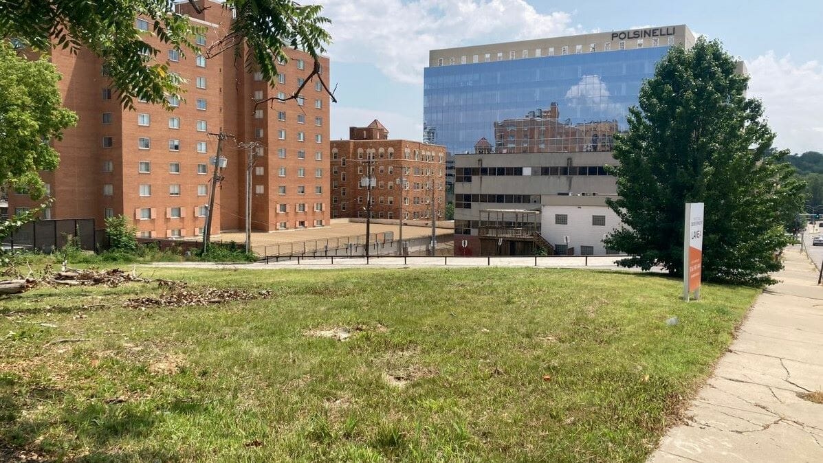 Site of the proposed 4711 Belleview project west of the Country Club Plaza.