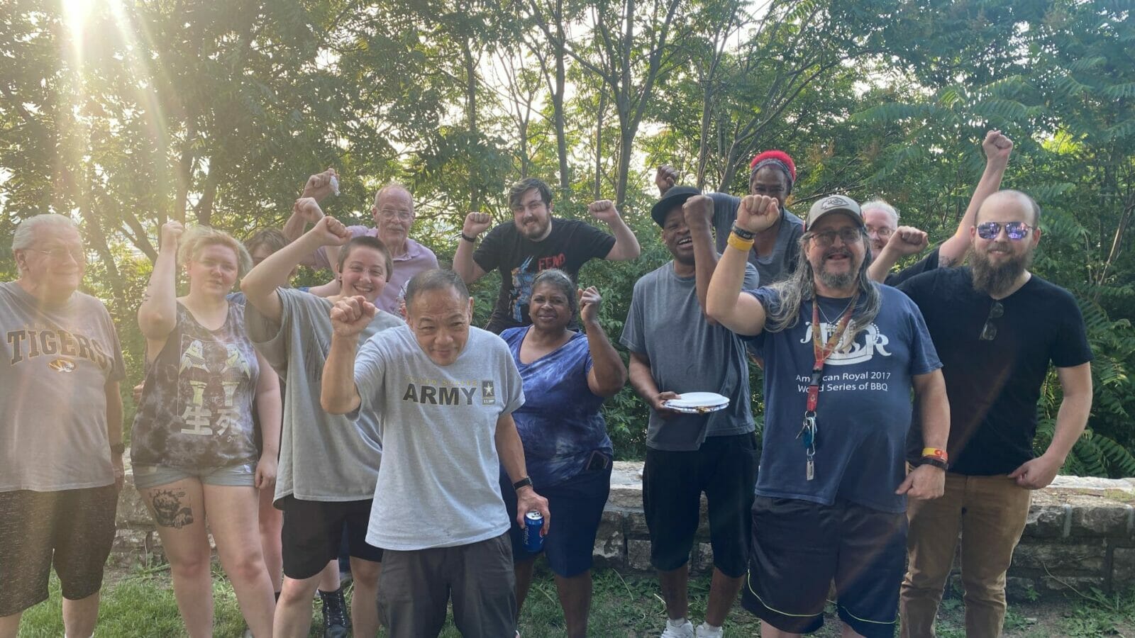 Members of the Quality Hill Towers Tenant Union.