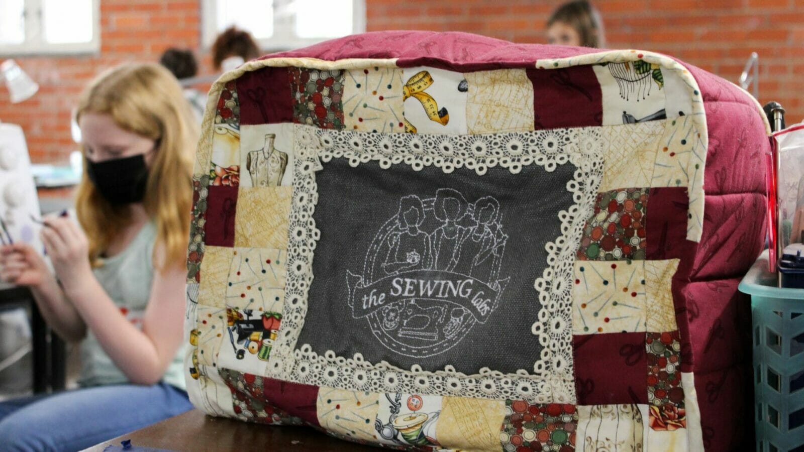 Sewing Labs patchwork and embroidery.