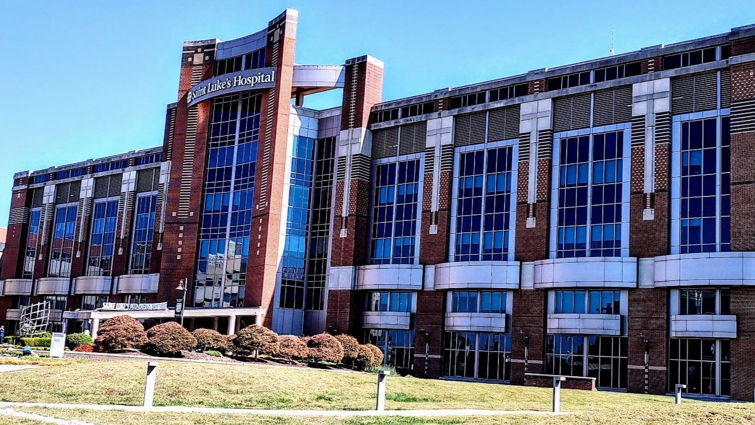 Entrance of St. Luke's Hospital.
