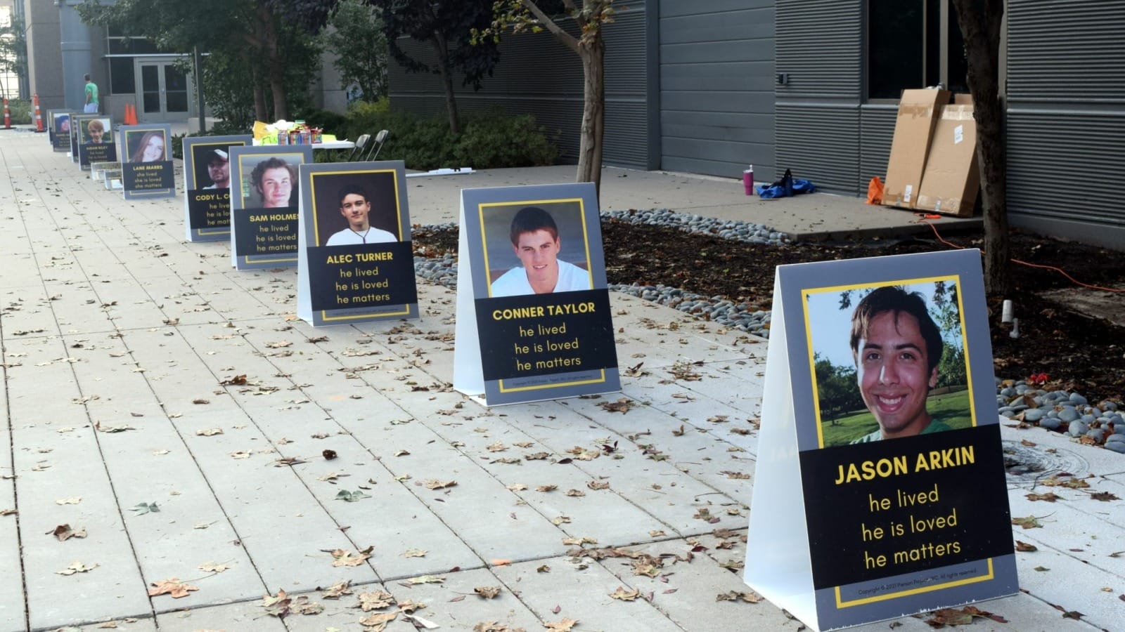 The Speak UP program features photos of those lost to suicide.