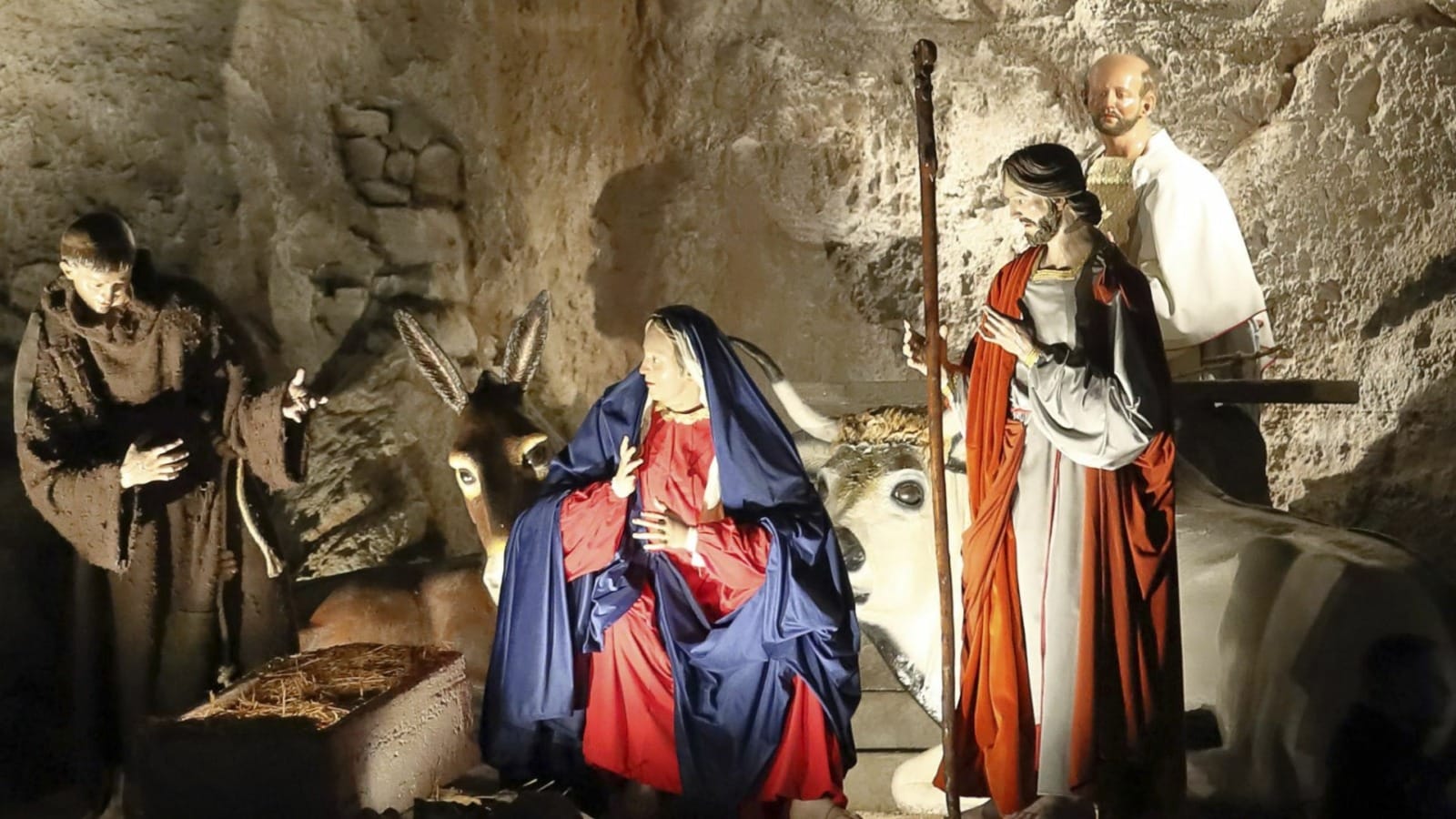 Christmas tree and nativity scene lighting ceremony in St. Peter's Square., Vatican City.