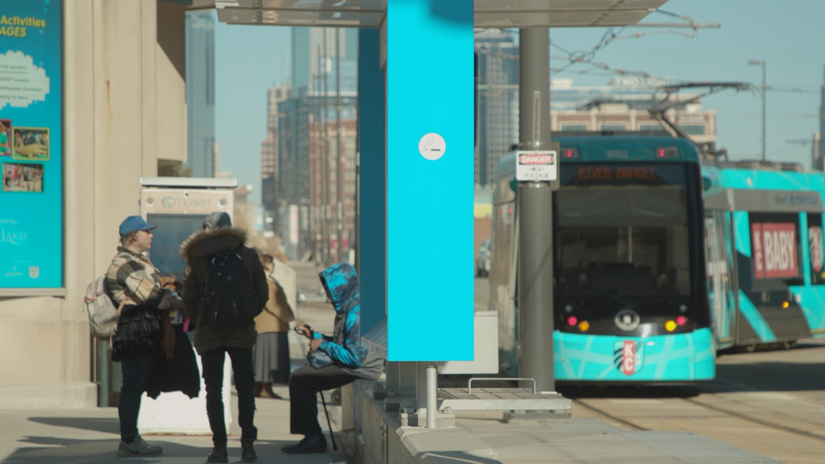A KC Streetcar stop